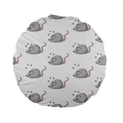 Mouse Seamless Pattern Standard 15  Premium Flano Round Cushions