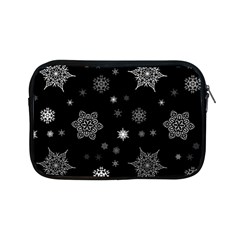 Christmas Snowflake Seamless Pattern With Tiled Falling Snow Apple Ipad Mini Zipper Cases by Vaneshart