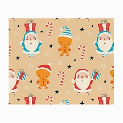 Funny Christmas Pattern Background Small Glasses Cloth by Vaneshart