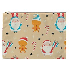 Funny Christmas Pattern Background Cosmetic Bag (xxl)