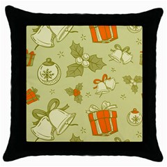 Vintage Christmas Pattern Throw Pillow Case (black)