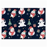 Colourful Funny Christmas Pattern Large Glasses Cloth (2 Sides) Back