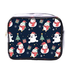 Colourful Funny Christmas Pattern Mini Toiletries Bag (one Side)