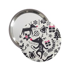 Hand Drawn Pattern Christmas 2 25  Handbag Mirrors