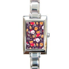 Pattern Christmas Funny Rectangle Italian Charm Watch