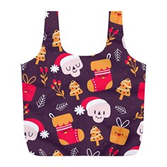 Pattern Christmas Funny Full Print Recycle Bag (l)