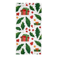 Christmas Seamless Pattern With Holly Red Gift Box Shower Curtain 36  X 72  (stall) 