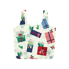 Christmas Gifts Pattern With Flowers Leaves Full Print Recycle Bag (s)