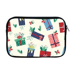 Christmas Gifts Pattern With Flowers Leaves Apple Macbook Pro 17  Zipper Case