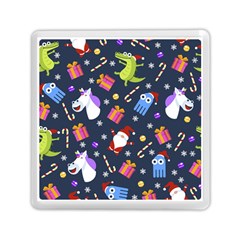 Colorful Funny Christmas Pattern Memory Card Reader (square) by Vaneshart