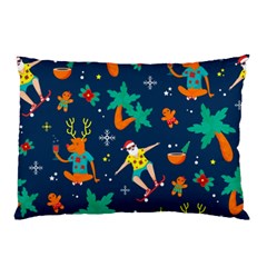 Colorful Funny Christmas Pattern Pillow Case (two Sides) by Vaneshart