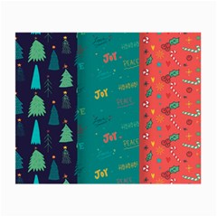 Hand Drawn Christmas Pattern Collection Small Glasses Cloth