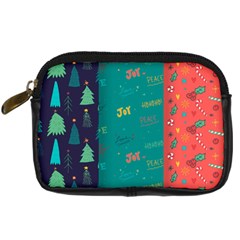 Hand Drawn Christmas Pattern Collection Digital Camera Leather Case by Vaneshart