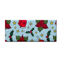 Colorful Funny Christmas Pattern Hand Towel by Vaneshart