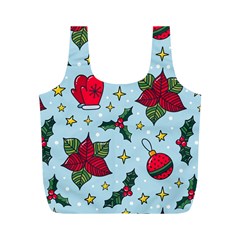 Colorful Funny Christmas Pattern Full Print Recycle Bag (m)