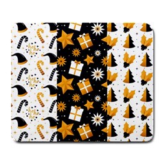 Black Golden Christmas Pattern Collection Large Mousepads by Vaneshart