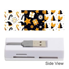 Black Golden Christmas Pattern Collection Memory Card Reader (stick) by Vaneshart