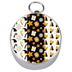 Black Golden Christmas Pattern Collection Silver Compasses