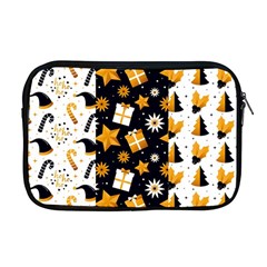 Black Golden Christmas Pattern Collection Apple Macbook Pro 17  Zipper Case