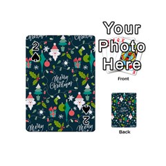 Funny Christmas Pattern Background Playing Cards 54 Designs (mini)