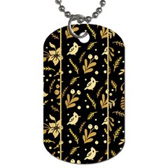 Golden Christmas Pattern Collection Dog Tag (one Side) by Vaneshart