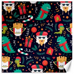 Colorful Funny Christmas Pattern Canvas 12  X 12  by Vaneshart