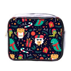 Colorful Funny Christmas Pattern Mini Toiletries Bag (one Side)