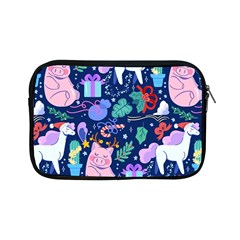 Colorful Funny Christmas Pattern Pig Animal Apple Ipad Mini Zipper Cases by Vaneshart