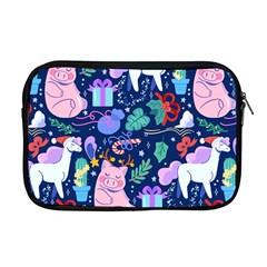 Colorful Funny Christmas Pattern Pig Animal Apple Macbook Pro 17  Zipper Case