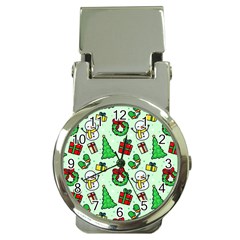 Colorful Funny Christmas Pattern Cartoon Money Clip Watches