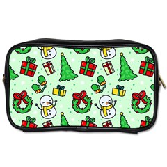 Colorful Funny Christmas Pattern Cartoon Toiletries Bag (one Side)