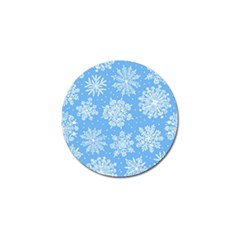 Hand Drawn Snowflakes Seamless Pattern Golf Ball Marker