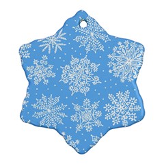 Hand Drawn Snowflakes Seamless Pattern Snowflake Ornament (two Sides) by Vaneshart