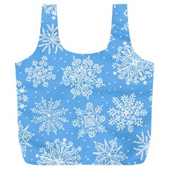 Hand Drawn Snowflakes Seamless Pattern Full Print Recycle Bag (xxl)