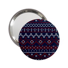 Christmas Concept With Knitted Pattern 2 25  Handbag Mirrors
