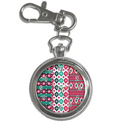 Flat Design Christmas Pattern Collection Key Chain Watches