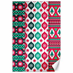 Flat Design Christmas Pattern Collection Canvas 12  X 18  by Vaneshart