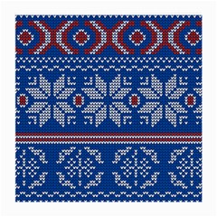 Beautiful Knitted Christmas Pattern Medium Glasses Cloth by Vaneshart