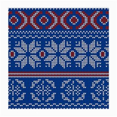Beautiful Knitted Christmas Pattern Medium Glasses Cloth (2 Sides) by Vaneshart