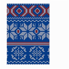 Beautiful Knitted Christmas Pattern Large Garden Flag (two Sides) by Vaneshart