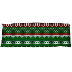 Knitted Christmas Pattern Green Red Body Pillow Case (dakimakura)