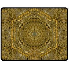 Golden Star And Starfall In The Sacred Starshine Double Sided Fleece Blanket (medium)  by pepitasart