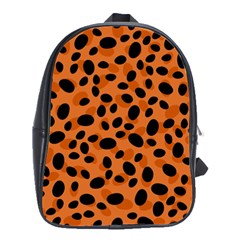 Orange Cheetah Animal Print School Bag (large) by mccallacoulture