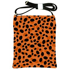 Orange Cheetah Animal Print Shoulder Sling Bag by mccallacoulture