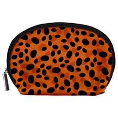 Orange Cheetah Animal Print Accessory Pouch (large) by mccallacoulture