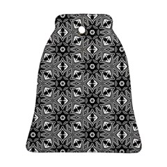 Black And White Pattern Bell Ornament (two Sides) by HermanTelo