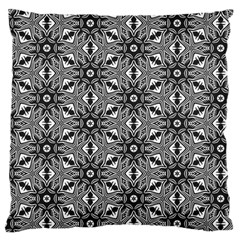 Black And White Pattern Large Flano Cushion Case (two Sides) by HermanTelo