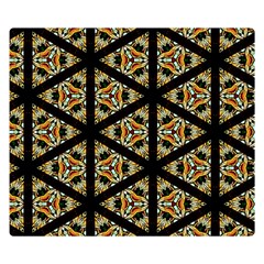 Pattern Stained Glass Triangles Double Sided Flano Blanket (small) 