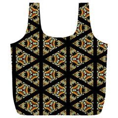 Pattern Stained Glass Triangles Full Print Recycle Bag (xxxl)