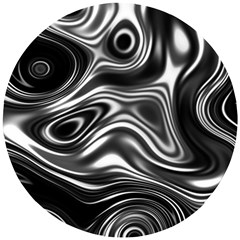 Wave Abstract Lines Wooden Puzzle Round by HermanTelo